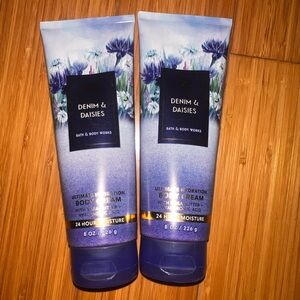 2 new bath and body works denim and daisies lotions; discontinued!